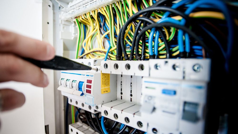 Electrical panel wiring (illustrative stock photo)